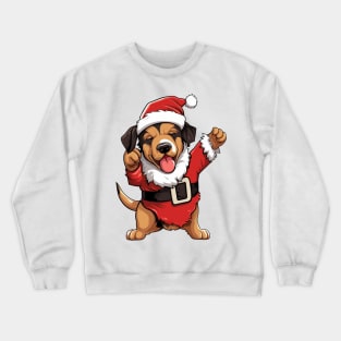 Cartoon Christmas Bernese Dog Dancing Crewneck Sweatshirt